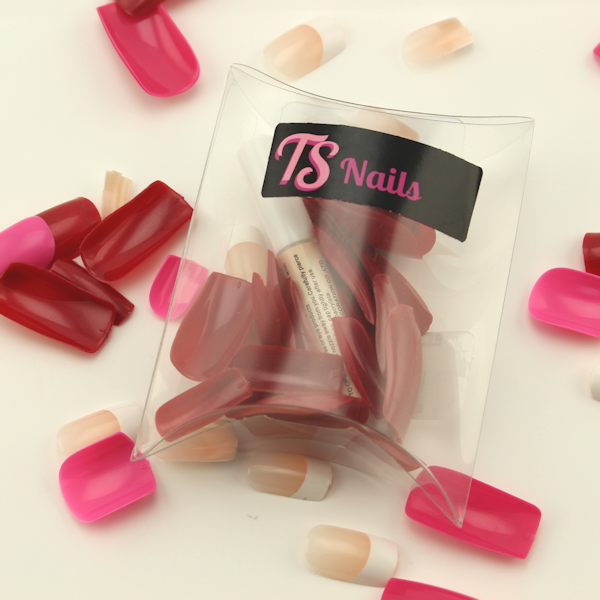 Wine Red (Long) Trans Spa Nail Set